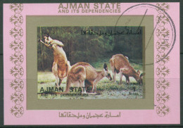 Ajman 1973 Tiere Känguruhs 2843 B Gestempelt - Adschman