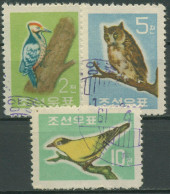 Korea (Nord) 1961 Tiere Vögel Specht Eule Pirol 298/00 Gestempelt - Corea Del Norte