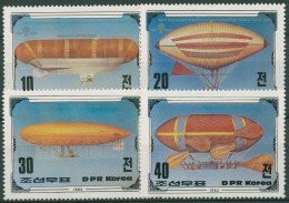 Korea (Nord) 1982 Luftfahrt Luftschiffe Zeppelin 2296/99 Postfrisch - Corea Del Nord