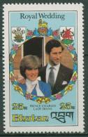 Bhutan 1981 Hochzeit Prinz Charles Und Lady Diana 759 A Postfrisch - Bhoutan