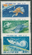 Korea (Nord) 1966 Weltraumfahrt 708/10 A Ungebraucht Ohne Gummierung - Korea (Nord-)