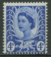 Großbritannien-Wales 1966 Königin Elisabeth II. 4 Postfrisch - Pays De Galles