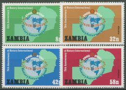 Sambia 1980 75 Jahre Rotary Internatiomal 217/20 Postfrisch - Zambie (1965-...)