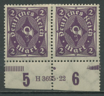 Dt. Reich 1922/23 Posthorn Mit Hausauftrags-Nr. 224 A HAN 3695.22 Mit Falz - Neufs