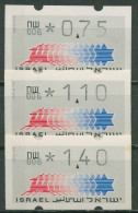 Israel ATM 1990 Hirsch Automat 006 Porto-Satz 3 Werte ATM 3.5.6 S 4 Postfrisch - Affrancature Meccaniche/Frama