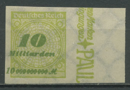 Deutsches Reich 1923 Korbdeckel UNGEZÄHNT! 328 AP U Mit Falz - Nuovi