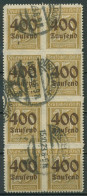 Deutsches Reich 1923 Ziffern Im Rechteck 298 8er-Block Gestempelt Geprüft - Used Stamps