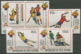 Elfenbeinküste 1981 Fußball-WM'82 Spanien 695/99 Postfrisch - Ivoorkust (1960-...)