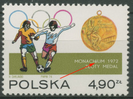 Polen 1974 Fußball-WM Deutschland 2315 Plattenfehler Postfrisch - Neufs