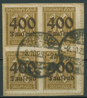 Deutsches Reich 1923 Ziffern Im Rechteck 299 4er-Block Gestempelt Geprüft - Used Stamps