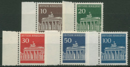 Bund 1966 Brandenburger Tor Bogenmarken Mit Rand Links 506/10 SR Postfrisch - Unused Stamps