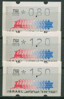 Israel ATM 1990 Hirsch Automat 008 Porto-Satz 3 Werte ATM 3.5.4 S 5 Postfrisch - Viñetas De Franqueo (Frama)