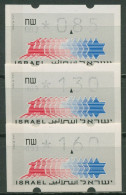 Israel ATM 1990 Hirsch Automat 003 Porto-Satz 3 Werte ATM 3.5.3 S 6 Postfrisch - Vignettes D'affranchissement (Frama)