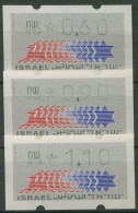 Israel ATM 1990 Hirsch Automat 019 Porto-Satz 3 Werte ATM 3.4.19 S 2 Postfrisch - Vignettes D'affranchissement (Frama)