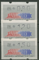 Israel ATM 1990 Hirsch Automat 024 Porto-Satz 3 Werte ATM 3.4.24 S 5 Postfrisch - Viñetas De Franqueo (Frama)