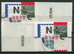 Niederlande ATM 1996 Van-Brienenoord-Brücke, Satz ATM 2.2 S 3 Mit Nr. Gestempelt - Gebraucht