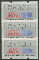 Israel ATM 1990 Hirsch Automat 016 Porto-Satz 3 Werte ATM 3.3.16 S 3 Postfrisch - Vignettes D'affranchissement (Frama)