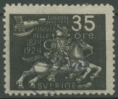 Schweden 1924 50 Jahre Weltpostverein UPU Postreiter 165 Gestempelt - Used Stamps