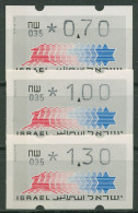 Israel ATM 1990 Hirsch Automat 035 Porto-Satz 3 Werte ATM 3.5.35 S 3 Postfrisch - Affrancature Meccaniche/Frama