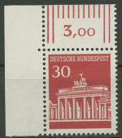Bund 1966 Brandenburger Tor Bogenmarken 508 Ecke 1 Postfrisch - Nuevos