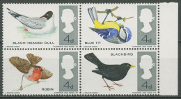 Großbritannien 1966 Vögel Amsel Blaumeise Rotkehlchen 425/28 X ZD Postfrisch - Ungebraucht