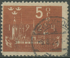 Schweden 1924 Weltpostkongress Stockholm Kirchtürme 144 Gestempelt - Gebruikt