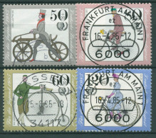 Bund 1985 Jugend: Historische Fahrräder 1242/45 Gestempelt - Oblitérés