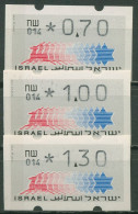 Israel ATM 1990 Hirsch Automat 014 Porto-Satz 3 Werte ATM 3.5.14 S 3 Postfrisch - Vignettes D'affranchissement (Frama)