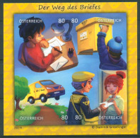 Österreich 2019 Der Weg Des Briefes Block 103 Postfrisch (C63222) - Blocks & Kleinbögen