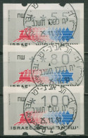 Israel ATM 1990 Hirsch Versandstellensatz 3 Werte ATM 2.5 S 1 Gestempelt - Automatenmarken (Frama)