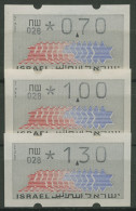 Israel ATM 1990 Hirsch Automat 028 Porto-Satz 3 Werte ATM 3.3.28 S 3 Postfrisch - Franking Labels