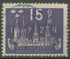 Schweden 1924 Weltpostkongress Stockholm Kirchtürme 146 Gestempelt - Gebraucht