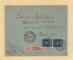 Belgique - Mechelen - Malines - 1931 - Recommande Destination France - Briefe U. Dokumente