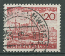 Bund 1952 Rückgabe Der Insel Helgoland 152 TOP-Stempel - Used Stamps