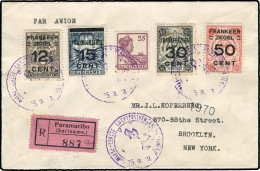 Surinam, 1929, 102, 138,139,141,142, Brief - Suriname