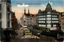 Hamburg - Rödingsmarkt Mit Hochbahn - Otros & Sin Clasificación