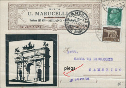 Bu710 Cartolina Pubblicitaria Milano Ditta U.marucelli Tipografia - Milano (Mailand)