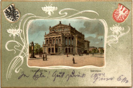 Frankfurt - Opernhaus - Litho - Nachporto Schweiz - Frankfurt A. Main