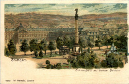 Stuttgart - Schlossplatz - Litho - Stuttgart