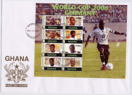 Ghana 2006 Football Soccer World Cup Set Of 2 Sheetlets On 2 FDC - 2006 – Duitsland