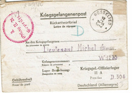 ALLEMAGNE Courrier De Prisonnier   Kriegsgefangenenpost   STALAG II 21 - Kriegsgefangenenpost