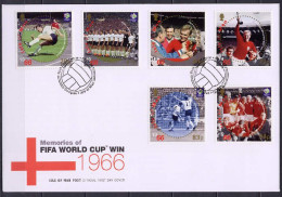 Isle Of Man 2006 Football Soccer World Cup Set Of 6 On FDC - 2006 – Allemagne