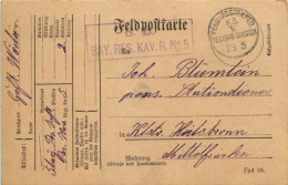 Feldpost Bay. Res Kav. Reg. 5 - Lettres & Documents