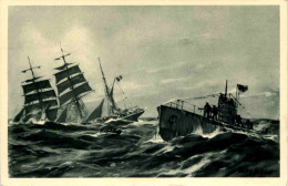U-Boot-Tag 1917 - Künstler AK Willy Stöwer - Sous-marins