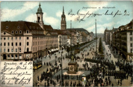 Dresden, Hauptstrasse Mit Wachparade - Dresden