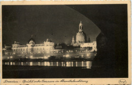 Dresden, Brühlsche Terrasse In Abendbeleuchtung - Dresden