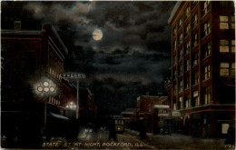 Rockford - Ill - State St. At Night - Andere & Zonder Classificatie