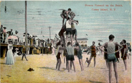 Coney Island - Human Pyramid On The Beach - Other & Unclassified