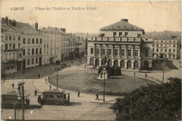 Liege - Place Du Theatre - Feldpost Festungslazarett Lüttich - Liège