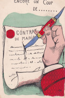 Carte Précurseur Illustrateur Signée Contrat De Mariage Encore Un Coup De ... Poignard - Andere & Zonder Classificatie